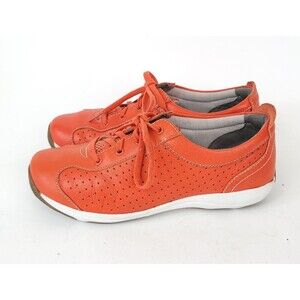 Dansko 37 Womens Sneakers Orange Leather Walking Athletic Shoes